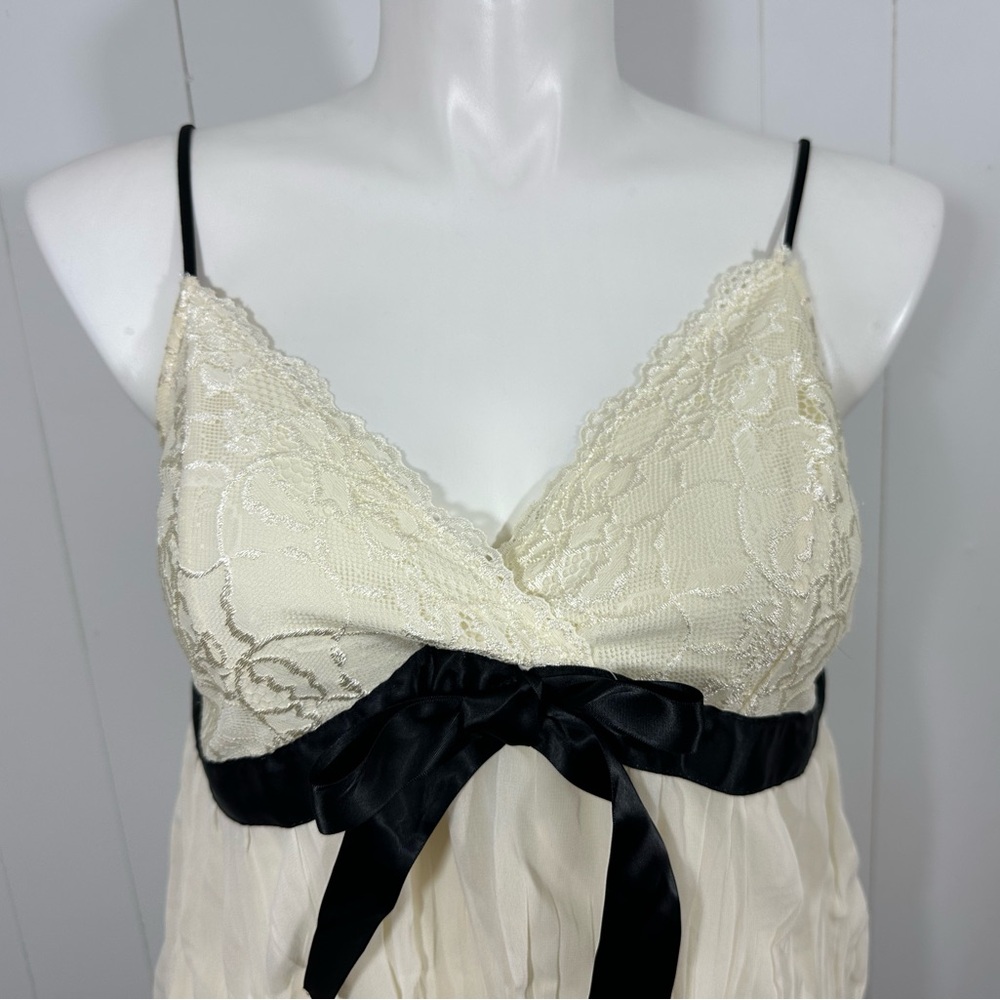 NWT Bloomchic Size 14-16 Ivory Sleeveless Chiffon Tunic Top Adustable Strap - Picture 2 of 7